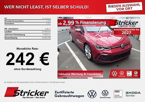 Volkswagen Golf °°GTI 2.0TSI DSG 299,-ohne Anzahlung Neu 56.645,-