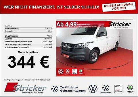 Volkswagen T6 Kasten 2.0TDI 344,-ohne Anzahlung AHK SHZ Klima