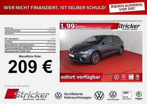 Volkswagen Polo MOVE 1,0 l 209,- mtl. 80PS SHZ APP Connect GJ Reifen LED