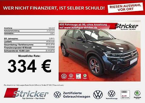 Volkswagen T-Roc R-Line 1,0 TSI  334,- mtl. 110PS AHK RFK ACC SH GJ-Reifen