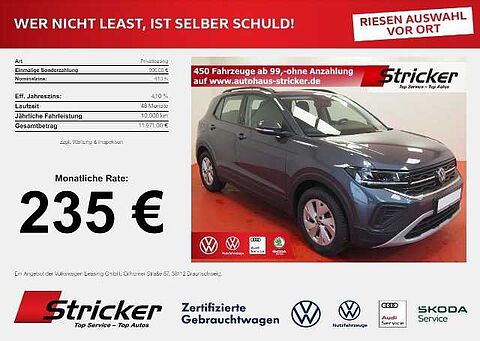 Volkswagen T-Cross Life 1.0 TSI '235,- mtl. RFK AHK GJR SHZ