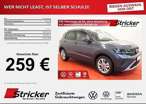 Volkswagen T-Cross Life 1,0TSI 115 PS SH '259,- mtl. IQDrive App-Connect ACC SHZ