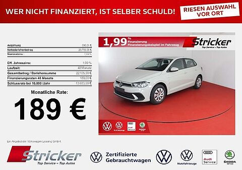 Volkswagen Polo Life 1.0 80 PS 189,- mtl. SH GJ PDC Klima App