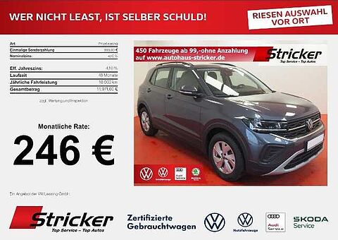 Volkswagen T-Cross Life '246,- mtl 1.0 TSI AHK RFK GJ-Reifen SHZ App